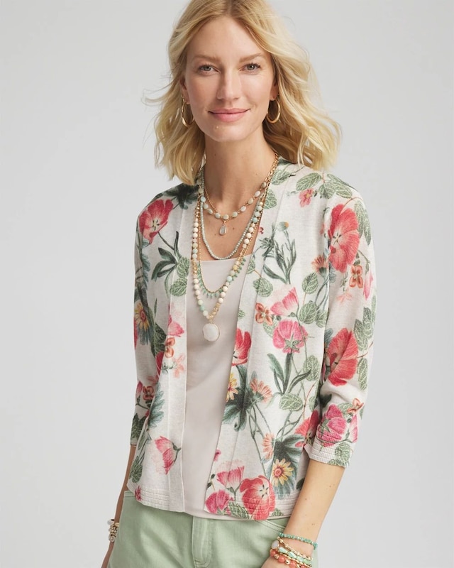 Spring Gardens Open-Front Cardigan - image 1